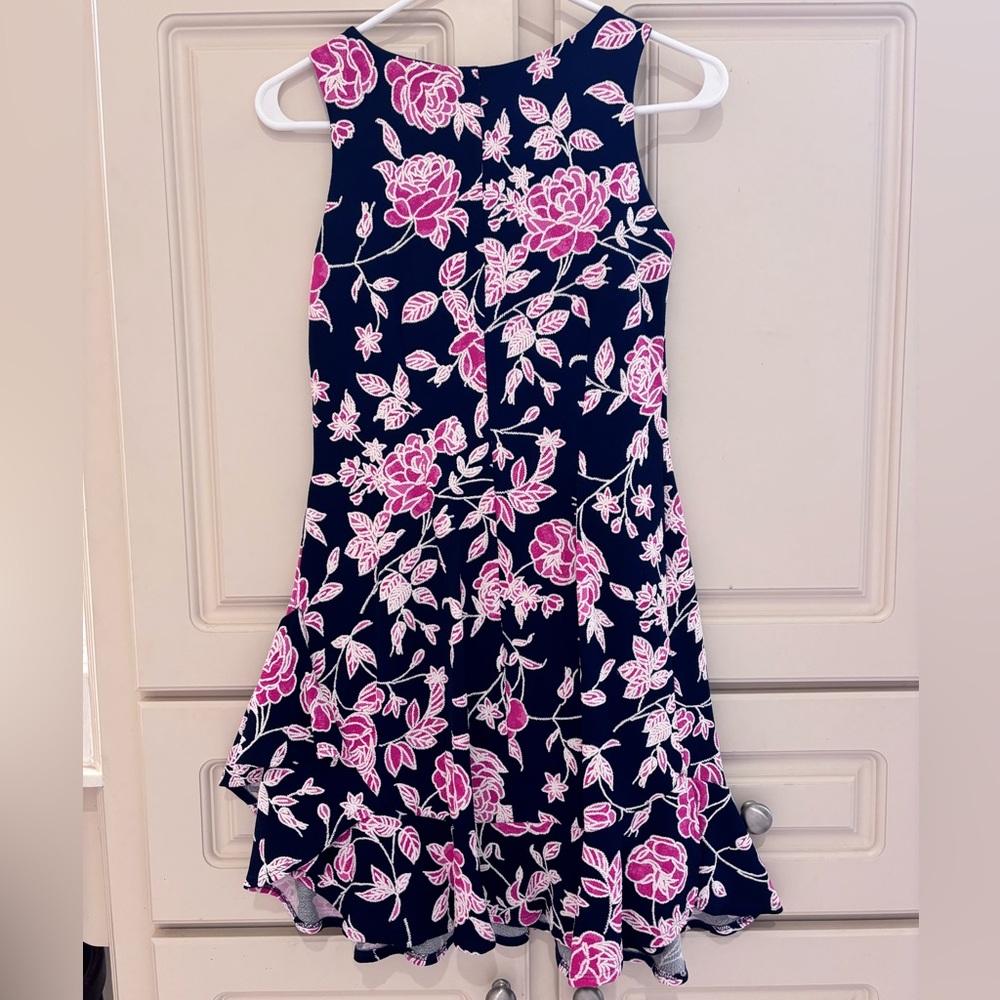 Signature by Robbie Bee Pink and Blue Sleeveless Sundress